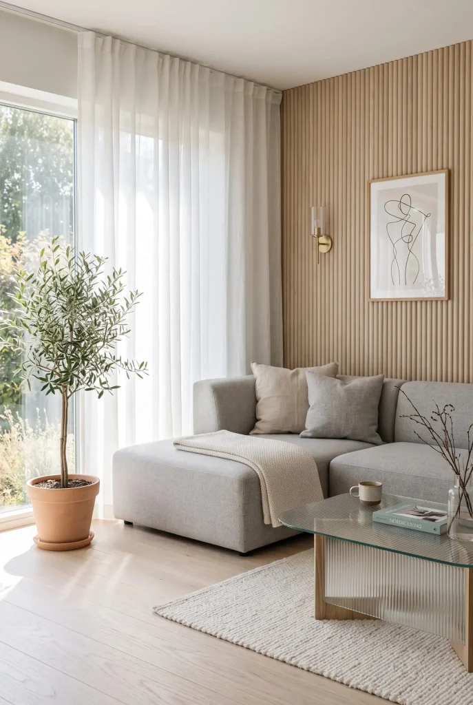 Armless Low Scandinavian Sectional