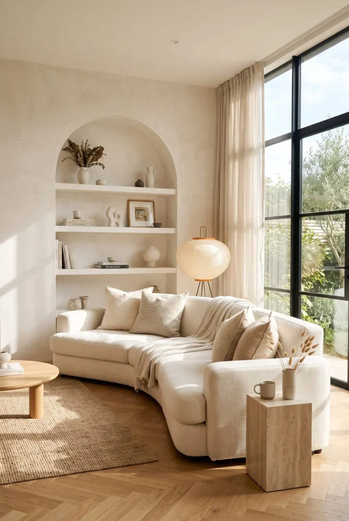Curved Organic Linen Silhouette