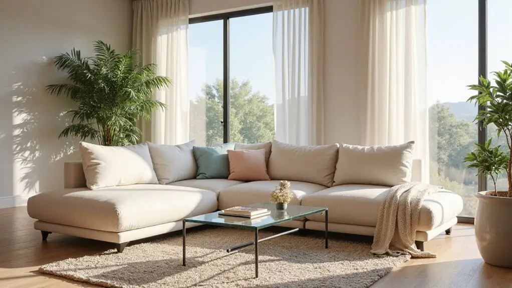 Light-Colored Corner Sofas for an Open Feel