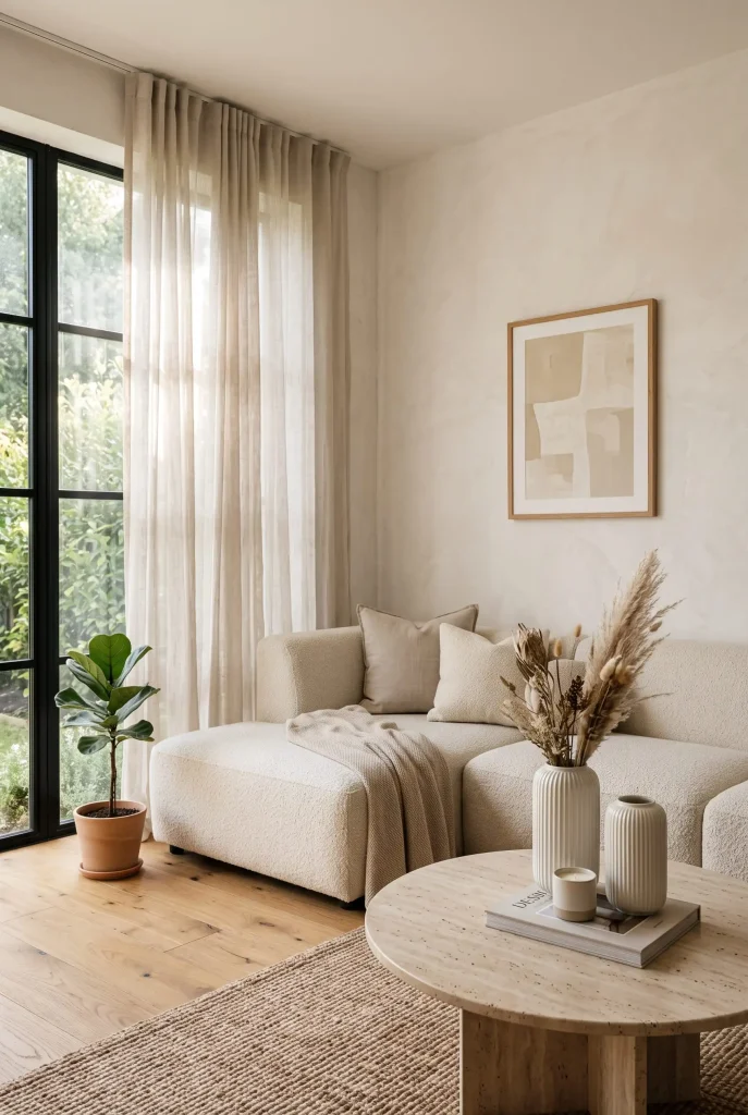 Low-Profile Bouclé Sectional