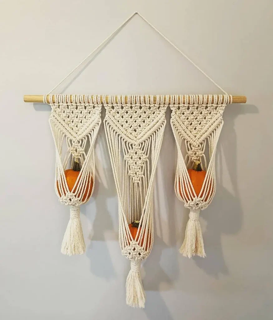 Macrame Pumpkin Holder