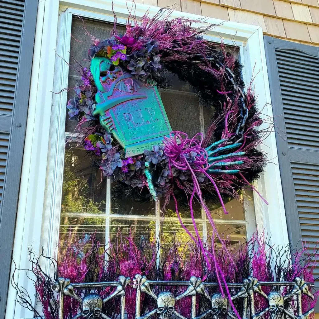 Neon Graveyard Wreath