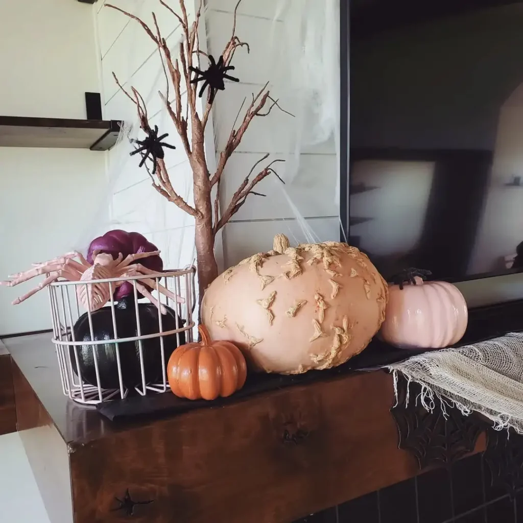 Pumpkin Mantel Scene