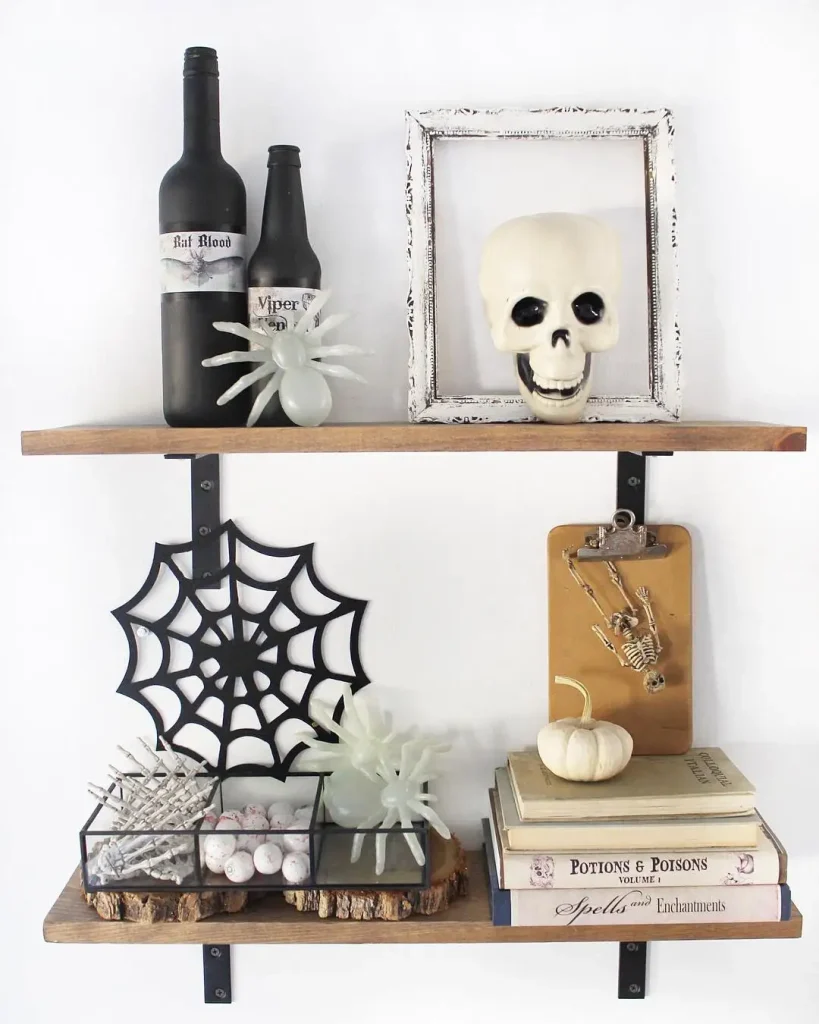 Spooky Shelf Styling