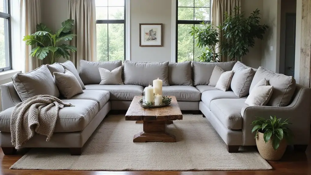 U-Shaped Sectionals for Family Gatherings