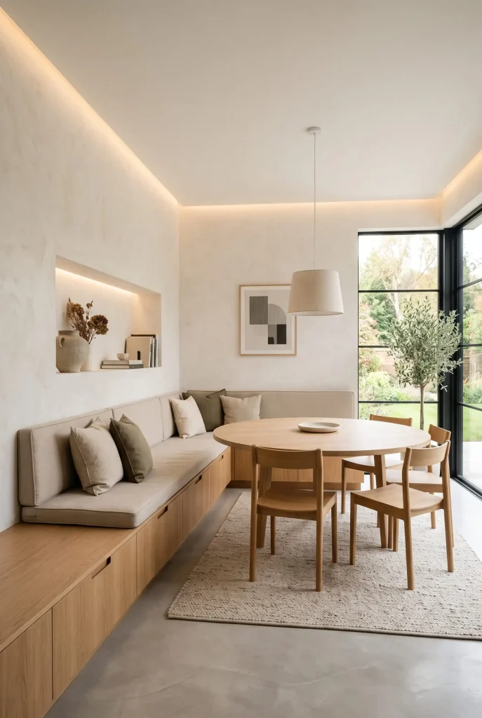 Wall-to-Wall Built-In Bench